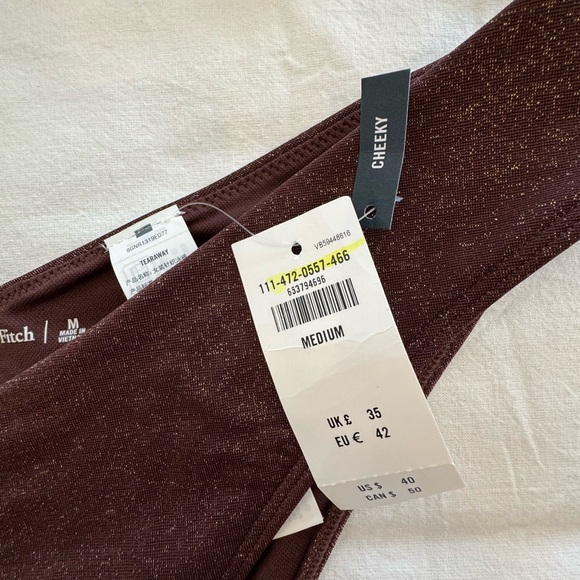 NWT Abercrombie and Fitch high leg cheeky bottoms size medium - Picture 3 of 3